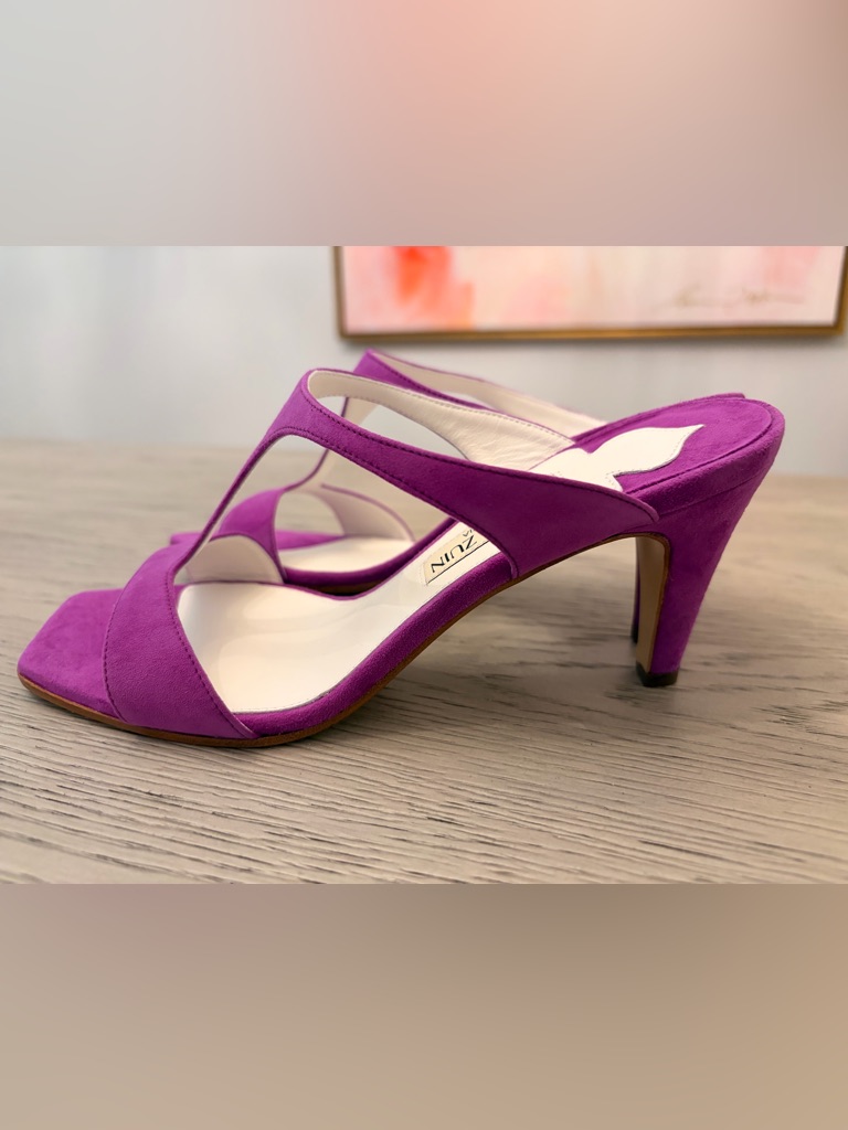 Nwt Paola Zuin Venezia Sandal In Purple Suede (Various Sizes)